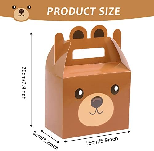 24Pcs Bear Treat Boxes For Baby Shower Party