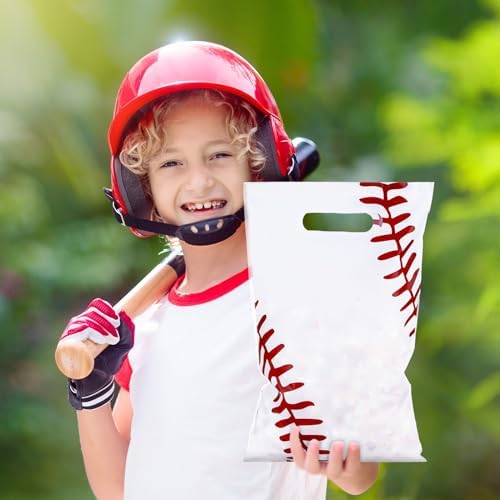 Yeaqee 50 Pack Baseball Gift Bags with Handle