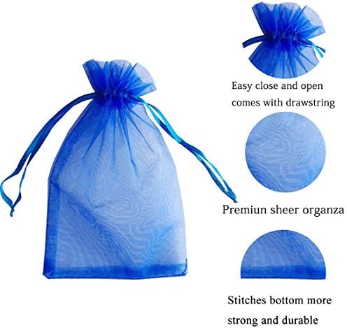 Pack of 50 Royal Blue 4x6 Inch Gift Wrap Bags