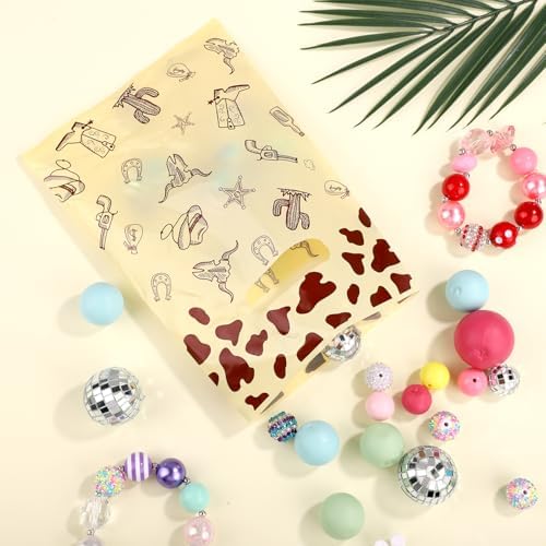 Gosknor 50pcs Plastic Cowboy Goodie Bags