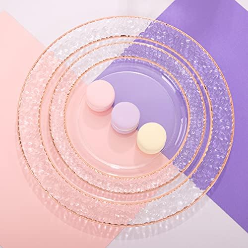Ciaell 150PCS Rose Gold Plastic Plates Set