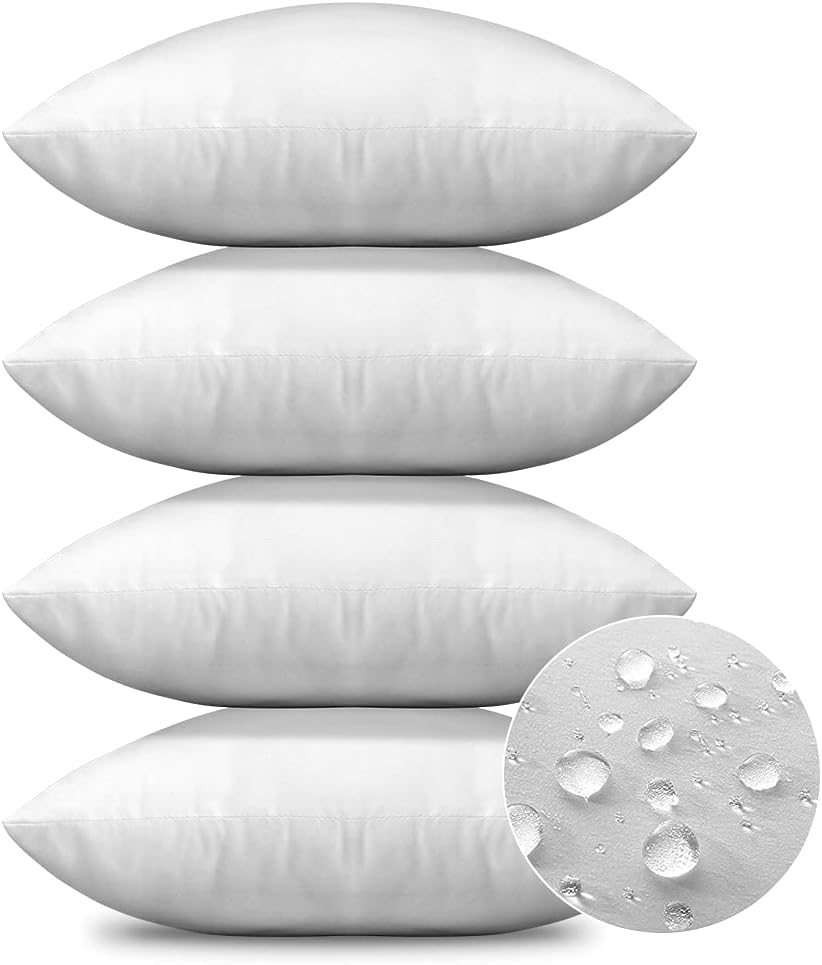 OTOSTAR Waterproof Throw Pillow Inserts Set of 4
