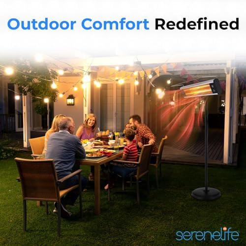SereneLife Infrared Heater 1500W Portable with Remote