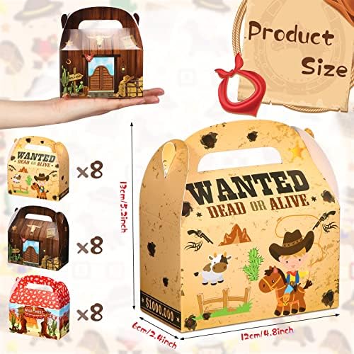 Sepamoon Western Party Favors Gift Boxes 24-Pack