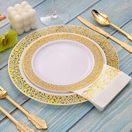 WDF 150 Pack Gold Napkins Disposable 3 Ply