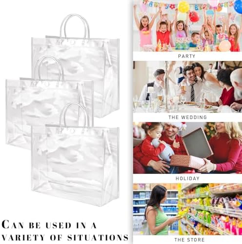BadenBach Extra Large Clear Gift Bags with Handles