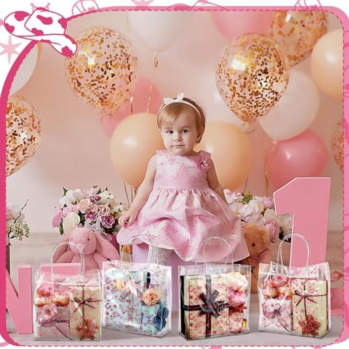 Tioncy 24 Pcs Pink Cowgirl Party Favor Bags