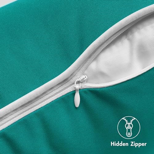 MIULEE 2-Pack Dark Teal Pillow Protectors
