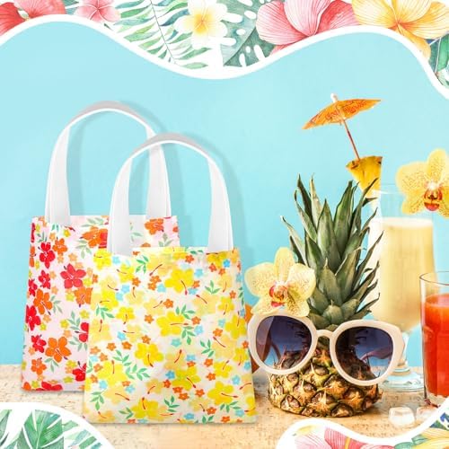 Kolldenn 24 Pcs Hawaiian Tote Bags with Handles