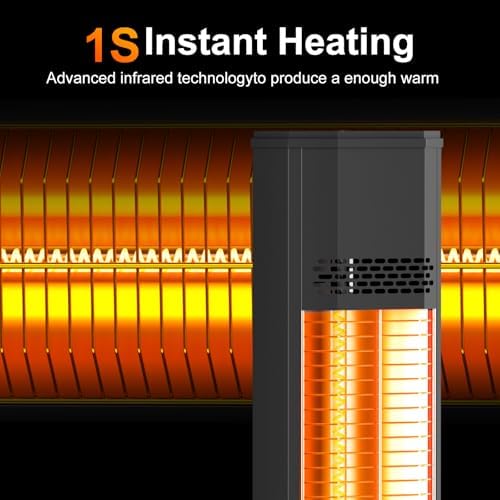 BIESQYA Outdoor Patio Heater with 9 Heat Levels