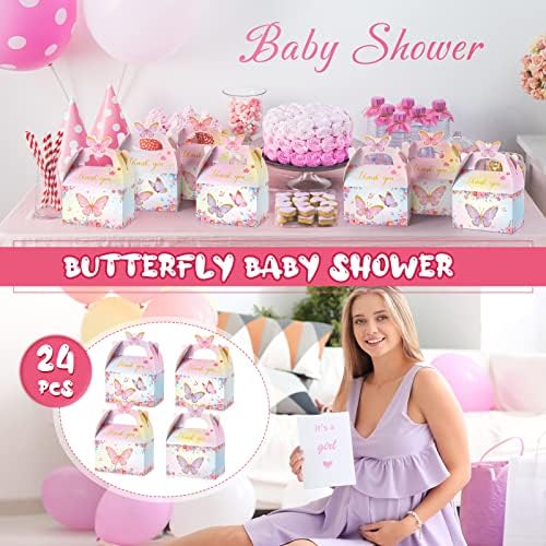 Nezyo 24 Pcs Butterfly Party Favor Treat Boxes