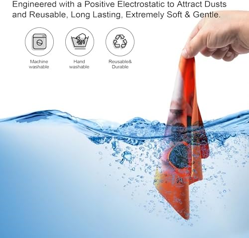SEIBER Large Glasses Cleaning Cloth - 7x8in Multicolor