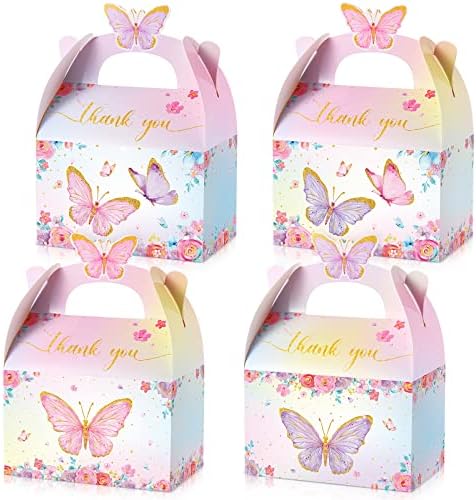 Nezyo 24 Pcs Butterfly Party Favor Treat Boxes