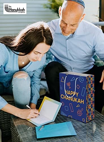 The Hanukkah Company Gift Bags - 4 Pack 5x8 Inch Blue