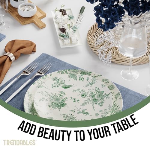 Trendables 80 Piece Plastic Disposable Plates Set