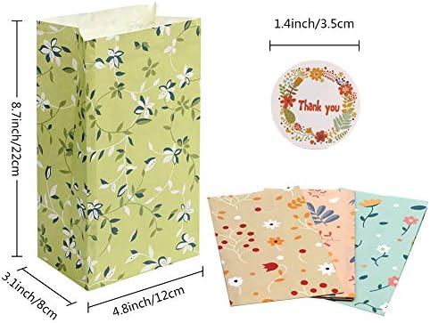 OurWarm 48Pcs Floral Gift Bags for Party Decorations