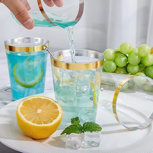 Supernal 200pcs Gold Plastic Cups for Parties