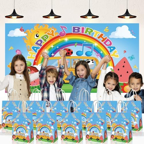 YOOUUQIAN 20PCS Cartoon Melon Gift Bags for Kids Birthday Party