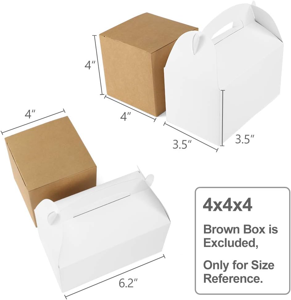 ValBox Treat Boxes 30 Pack White Paper Gable Gift Boxes