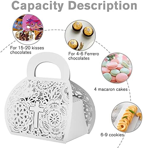 25PCS Shiny Cross Favor Boxes for Parties