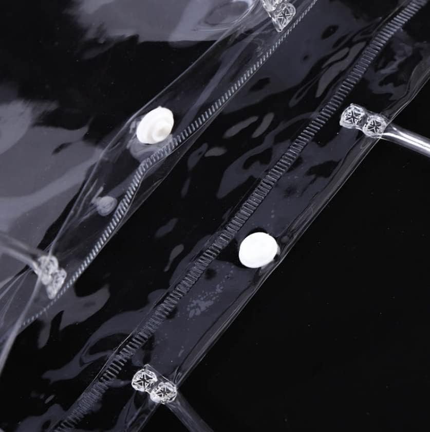 Rikyo 20pc Clear PVC Gift Bags with Handle and Button