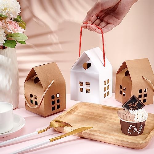 BENECREAT 30Pcs House Shaped Gift Boxes for Wedding Baby Shower Birthday Party
