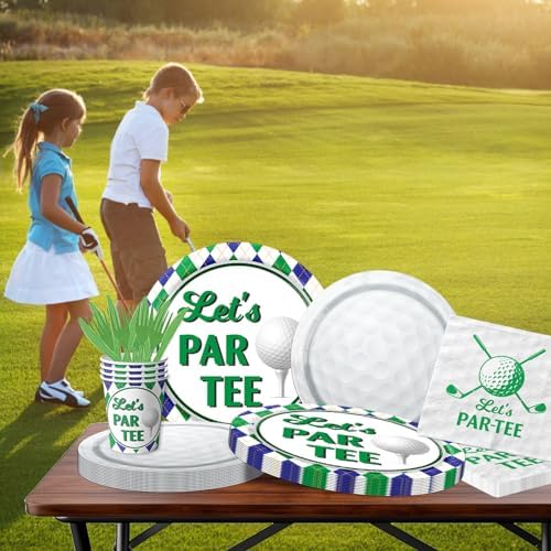 Dydamud Golf Party Supplies 140pcs Tableware Set