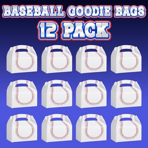 Bedwina Baseball Treat Boxes - Pack of 12