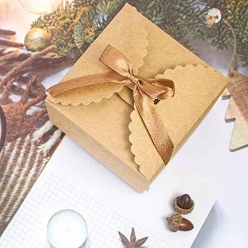 Brown Kraft Gift Box 10 Pack with Ribbon
