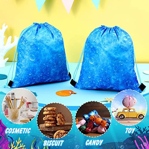 Funtery 24 Pcs Ocean Wave Drawstring Gift Bags