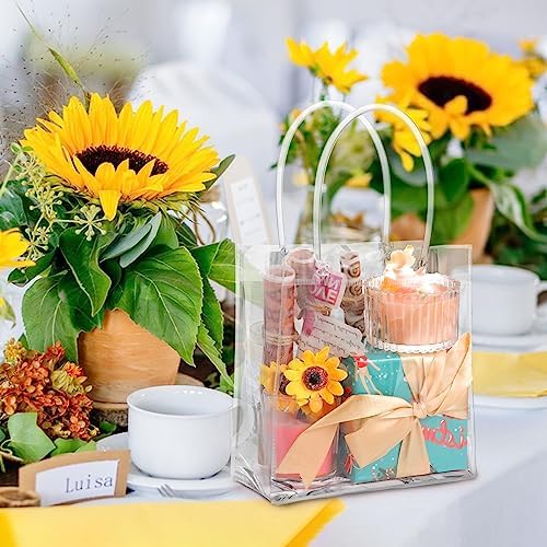 BESARME 60 Pack Clear Gift Bags with Handle