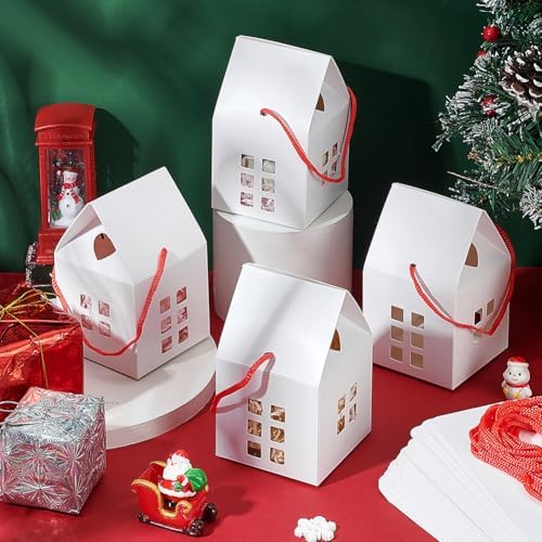 BENECREAT 30Pcs House Shaped Gift Boxes for Wedding Baby Shower Birthday Party