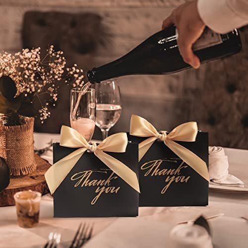 DECHISY 24 Pack Small Gift Bags with Gold Bow