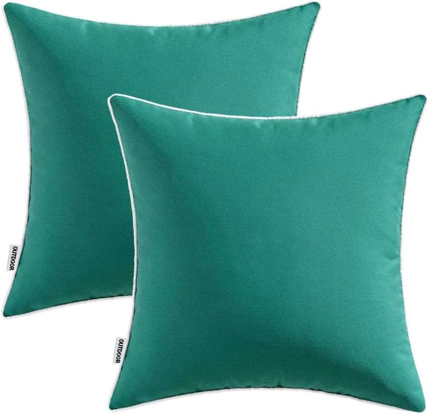 MIULEE 2-Pack Dark Teal Pillow Protectors