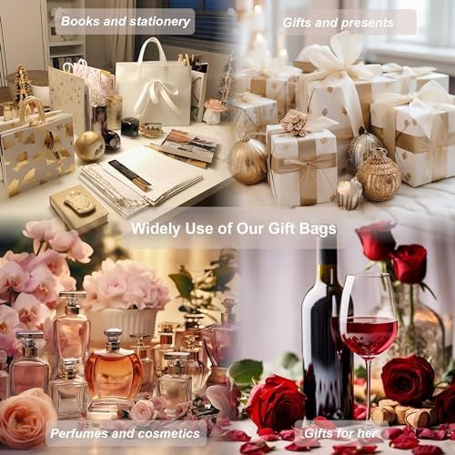 SHIPKEY 10 Pack Small Black Gift Bags