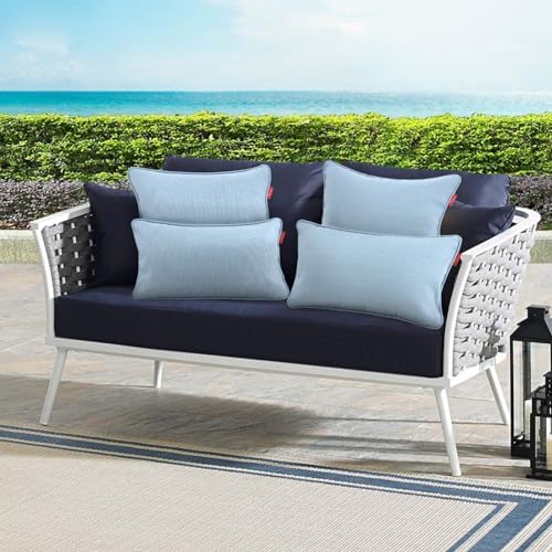 Pcinfuns Light Blue Outdoor Throw Pillows 2 Pack