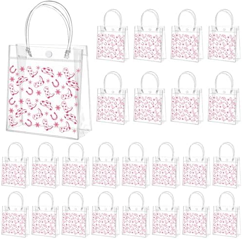 Tioncy 24 Pcs Pink Cowgirl Party Favor Bags