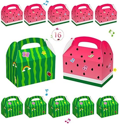 16 Pcs Cartoon Melon Candy Bags for Kids Parties