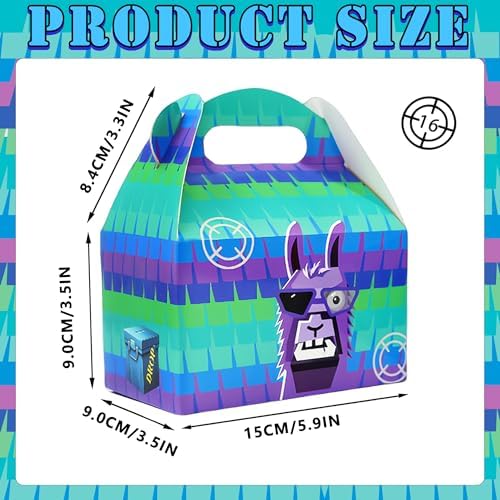 Video Game Llama Goodie Bags 16 Pcs Candy Boxes