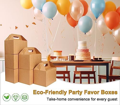 Happyhiram 10-Pack Large Gable Boxes Brown