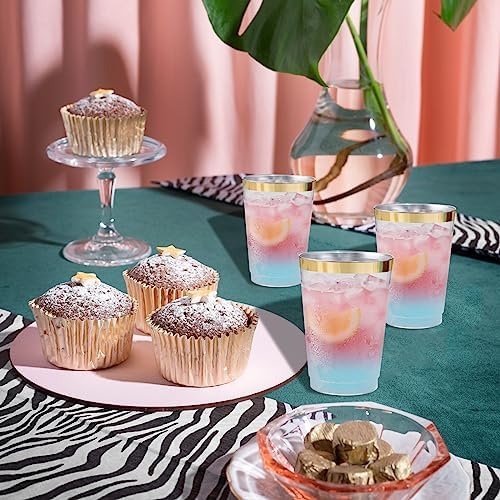 Supernal 200pcs Gold Plastic Cups for Parties
