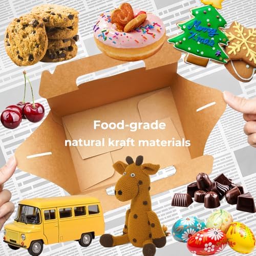 UnicoPak 30 Pcs Large Gable Gift Boxes with Handles