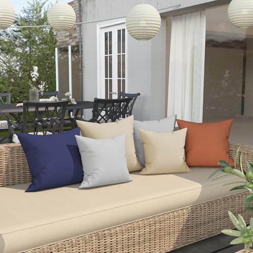Metliv Premium 16x16 Inch Outdoor Throw Pillow Set of 2 Red