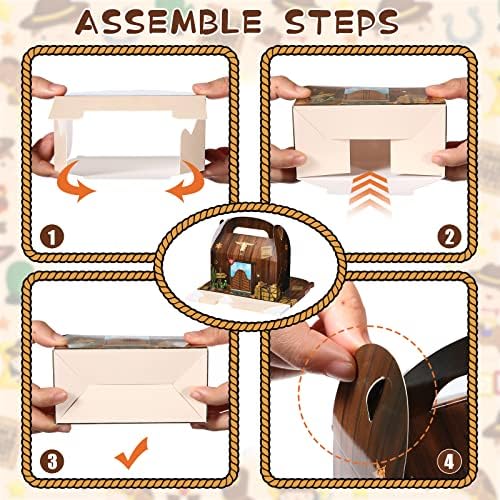Sepamoon Western Party Favors Gift Boxes 24-Pack