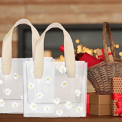 Whaline 12Pcs Clear PVC Gift Bags with Handle