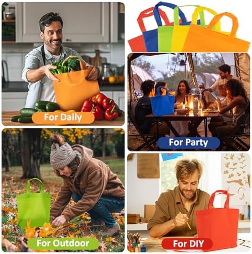 MAQIHAN 10PCS Colorful Reusable Gift Bags