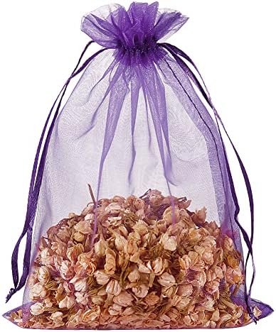 HRX Package 100pcs Purple Organza Gift Bags