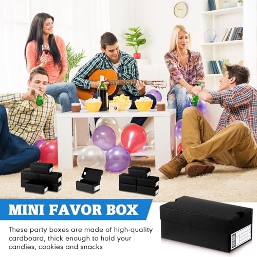20 Pack Mini Shoe Gift Boxes for Party Favors Black