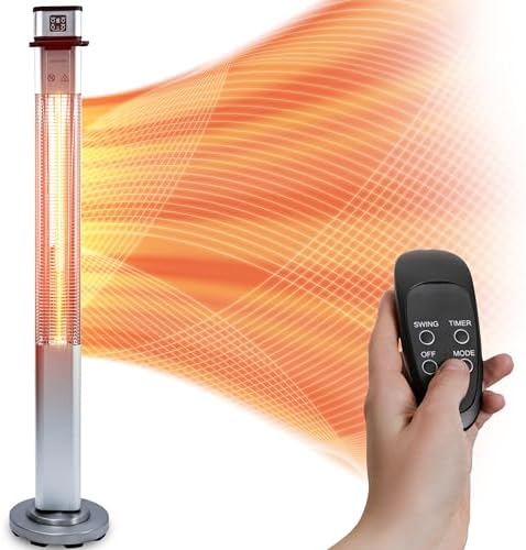 SereneLife Infrared Patio Heater with Remote Control