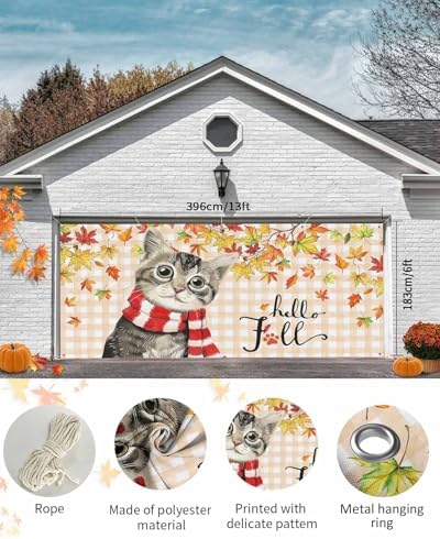 Fall Garage Door Banner 7x8 ft Thanksgiving Decor